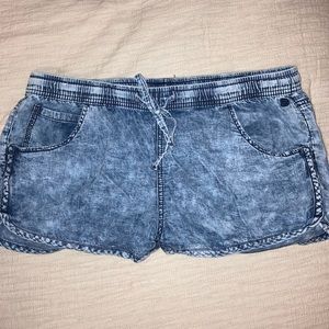 Denim-looking shorts